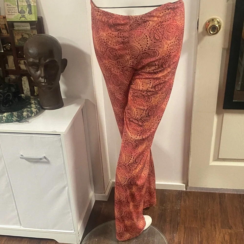 Moda International Y2k Paisley Swim Cover-Up Pants